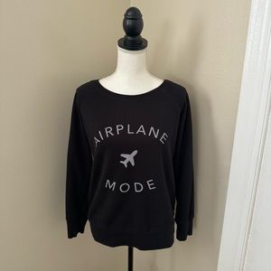 Airplane Mode Black Crewneck Sweatshirt Size Medium 
Tagged XL but fits like a m